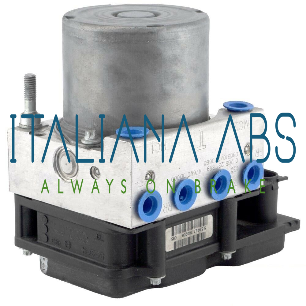 Centralina ABS NISSAN, codici identificativi: 0265231899 0265800609 47660JD000