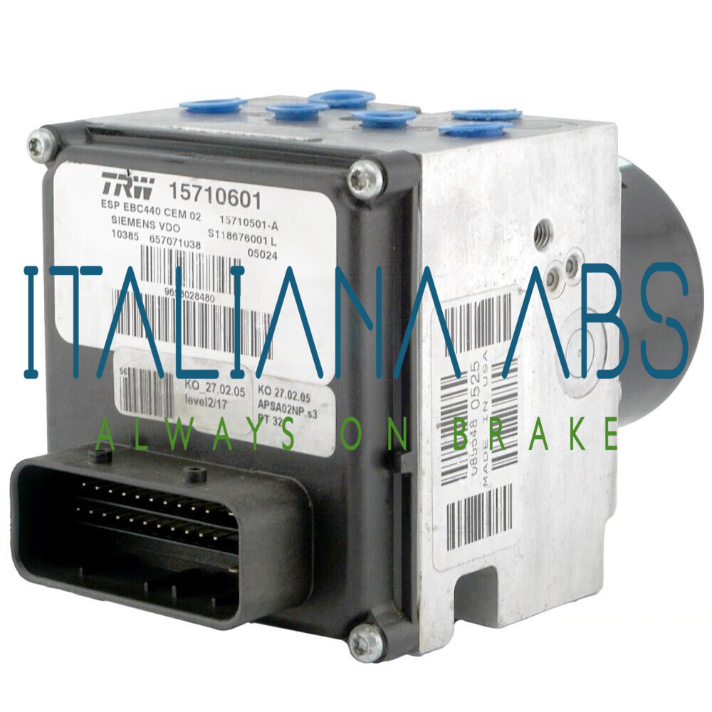 Centralina ABS PEUGEOT, codici identificativi: 15710601 S118676001L 9658028480
