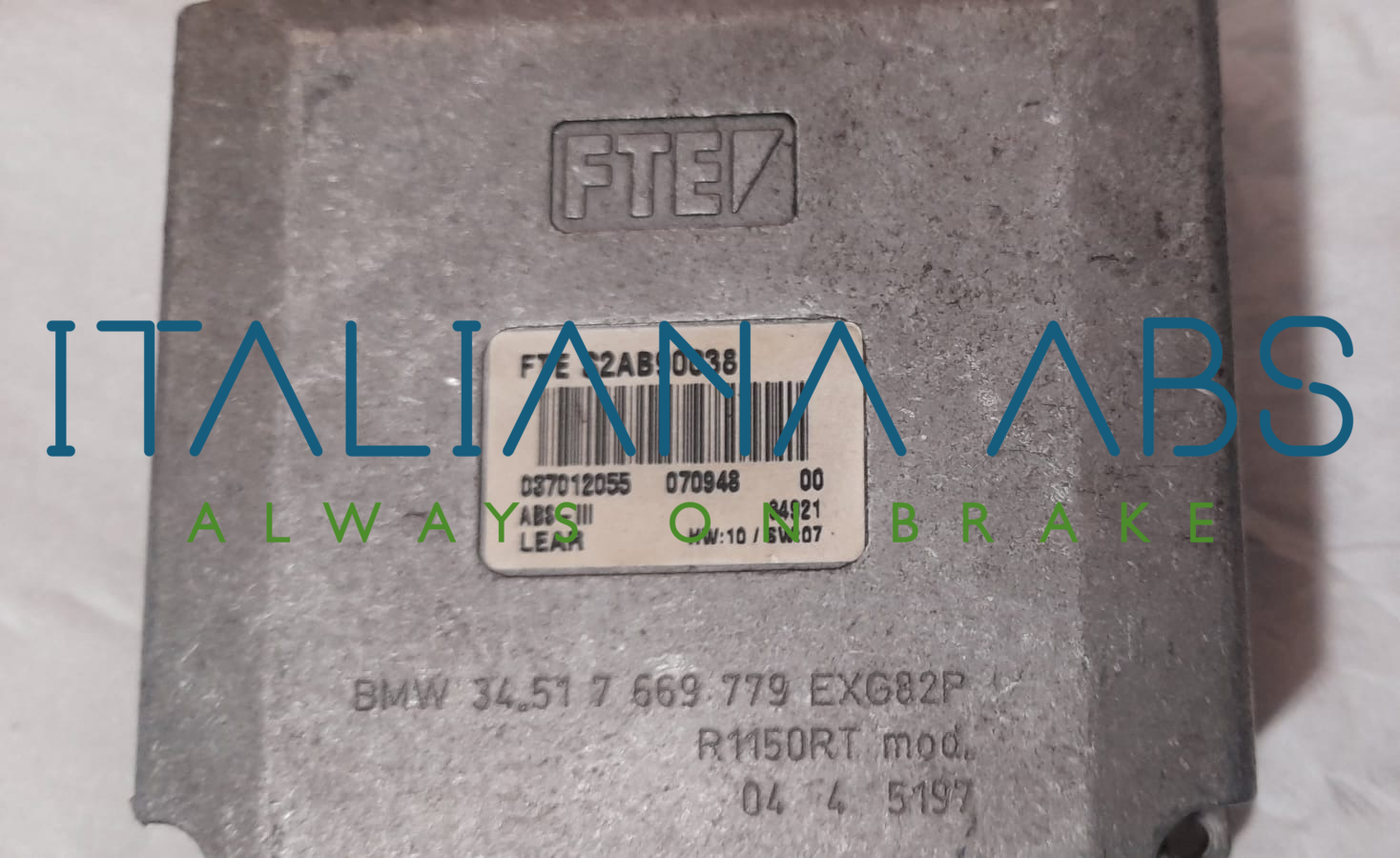 Centralina ABS BMW Motorrad, codici identificativi: FTE S2AB90038 34517669779